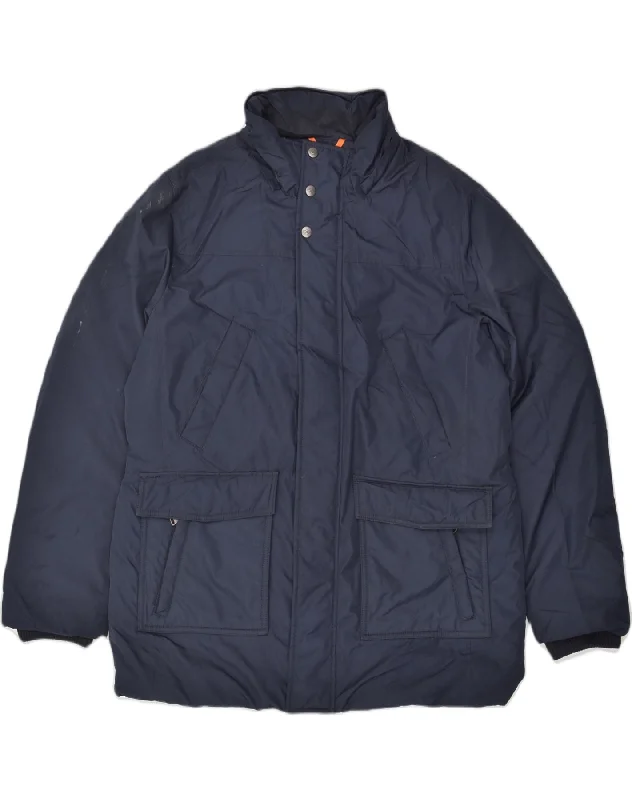 Slim-fit DOCKERS Mens Windbreaker Jacket UK 40 Large Navy Blue Polyester