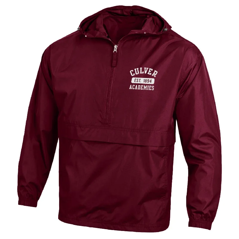 Long-line Champion 1894 Packable Jacket - Maroon