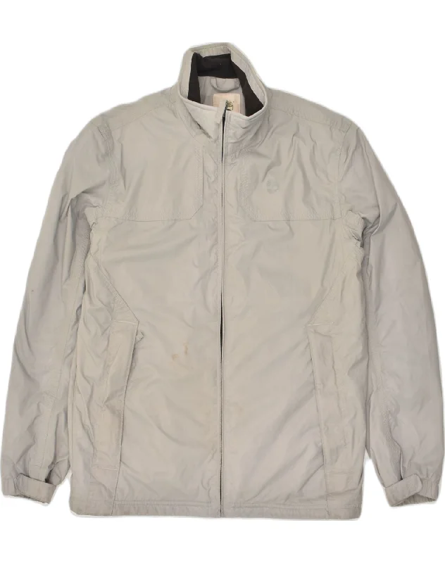 Utility-wear TIMBERLAND Mens Rain Jacket UK 38 Medium Grey Nylon