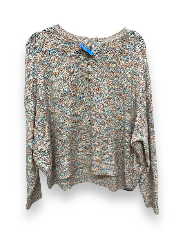 Simple long sleeve Top Long Sleeve By Listicle In Multi-colored, Size: M