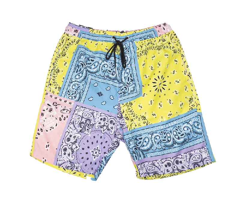 Elastic waistband REASON GRAPHIC SWIM SHORTS MULTI - AZSW-031