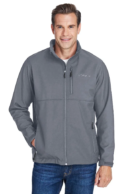 Trendy Columbia Mens Ascender Wind & Water Resistant Full Zip Jacket - Graphite Grey - Closeout