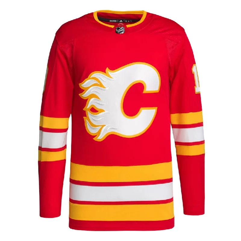 Cold-weather adidas - Men's Calgary Flames Authentic Jonathan Huberdeau Home Jersey (IN0842)