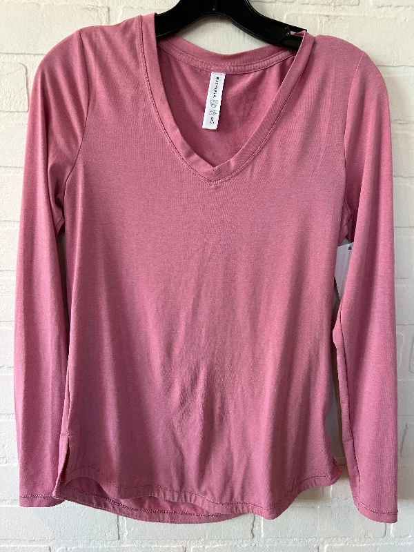 Classic shirt Pink Athletic Top Long Sleeve Crewneck Athleta, Size Xs