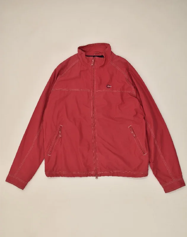 Chic-casual CREW CLOTHING Mens Bomber Jacket UK 38 Medium Red Cotton