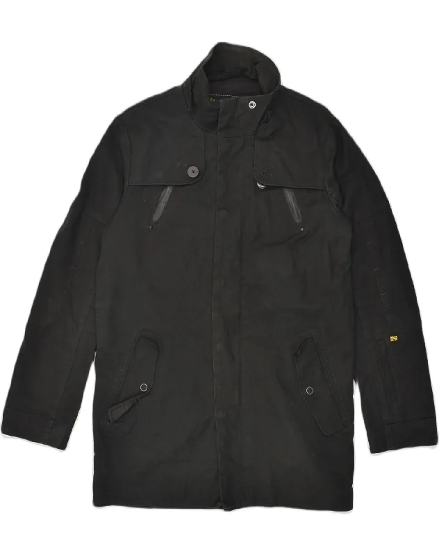 Heavy-duty JACK & JONES Mens Windbreaker Jacket UK 68 Small Black Cotton