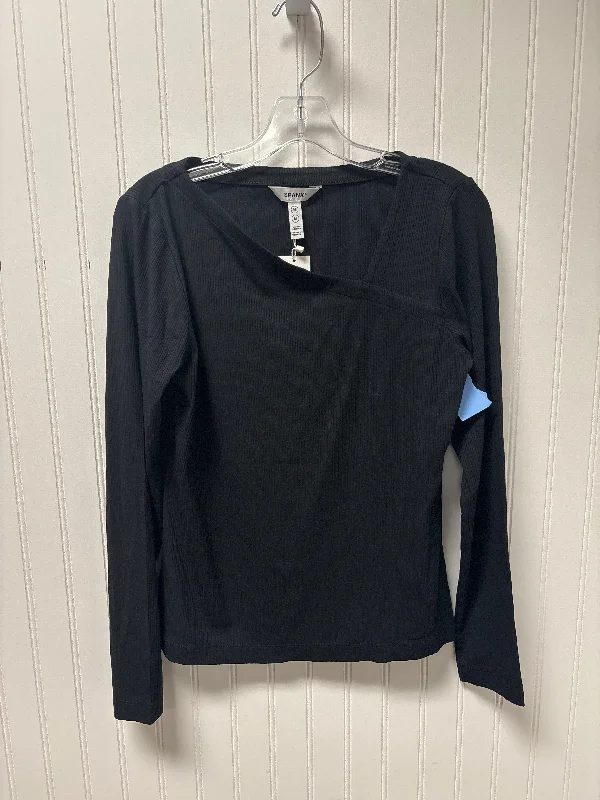 Layering long sleeve Top Long Sleeve By Spanx In Black, Size: M