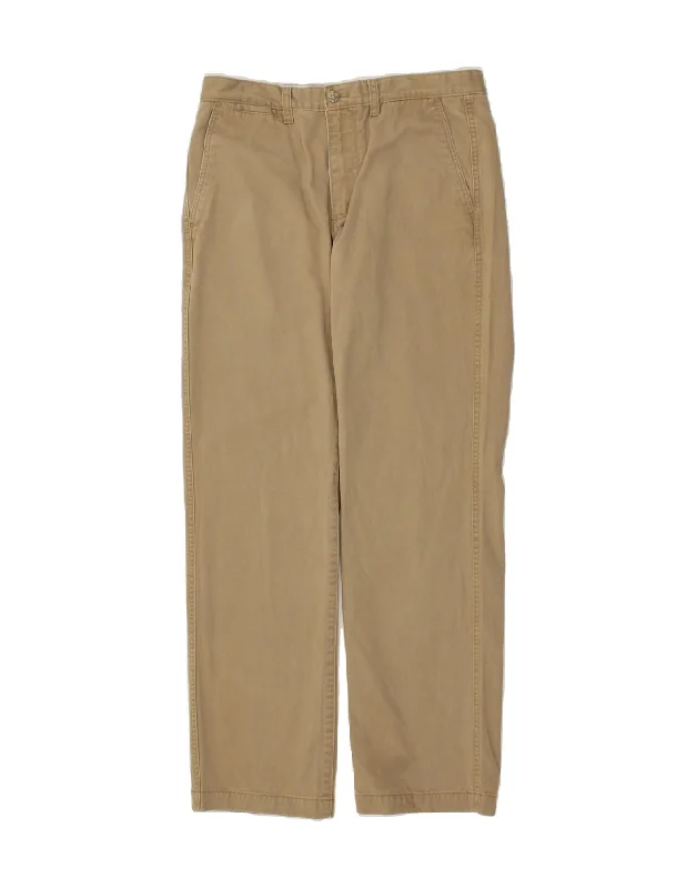 Patchwork EDDIE BAUER Mens Straight Chino Trousers W32 L34  Beige Cotton