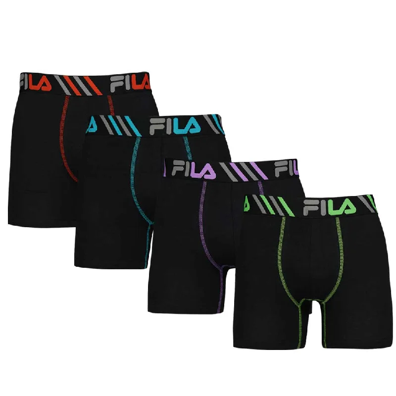 Weatherproof FILA - Men's 4 Pack Boxer Brief (FM412BXCS16 001)