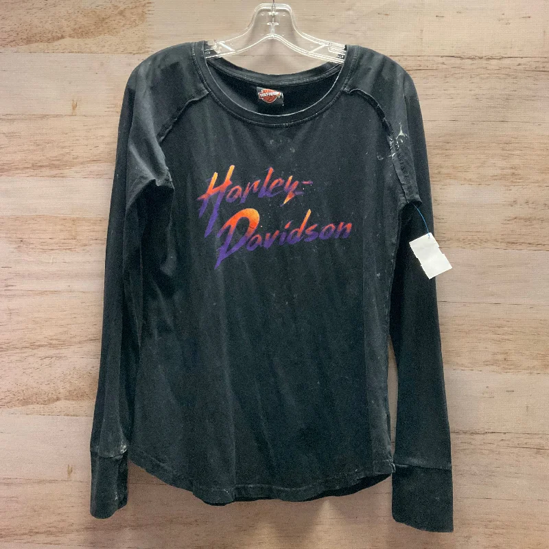 Soft wool Top Long Sleeve By Harley Davidson In Black, Size: L