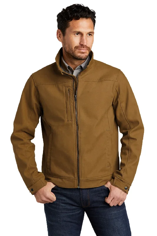 Streetwear CornerStone Mens Duck Cloth Water Resistant Full Zip Jacket - Duck Brown