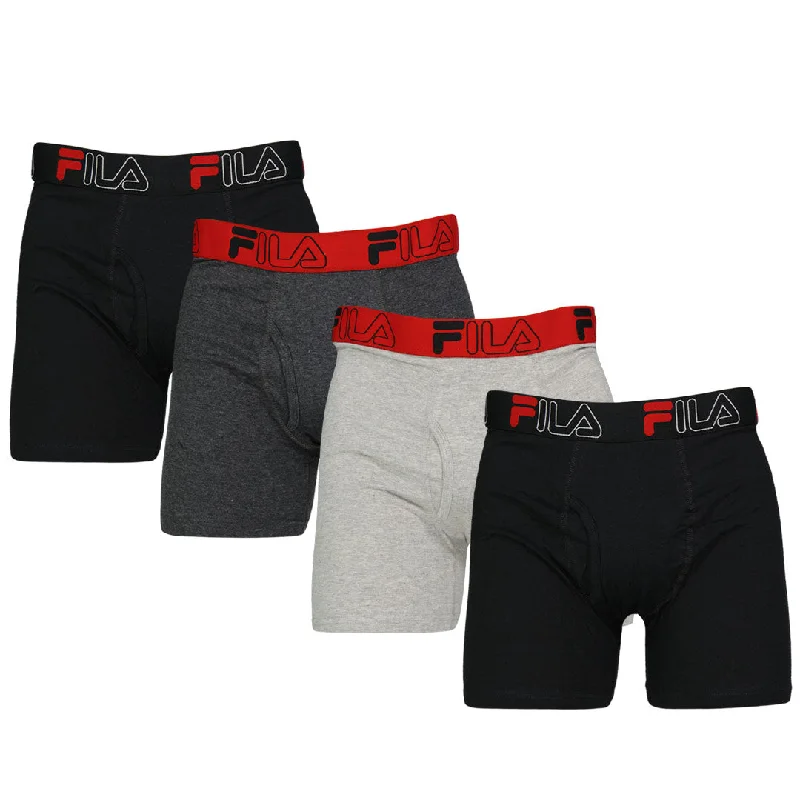 Oversized FILA - Men's 4 Pack Boxer Brief (FM312BXCS28 001)