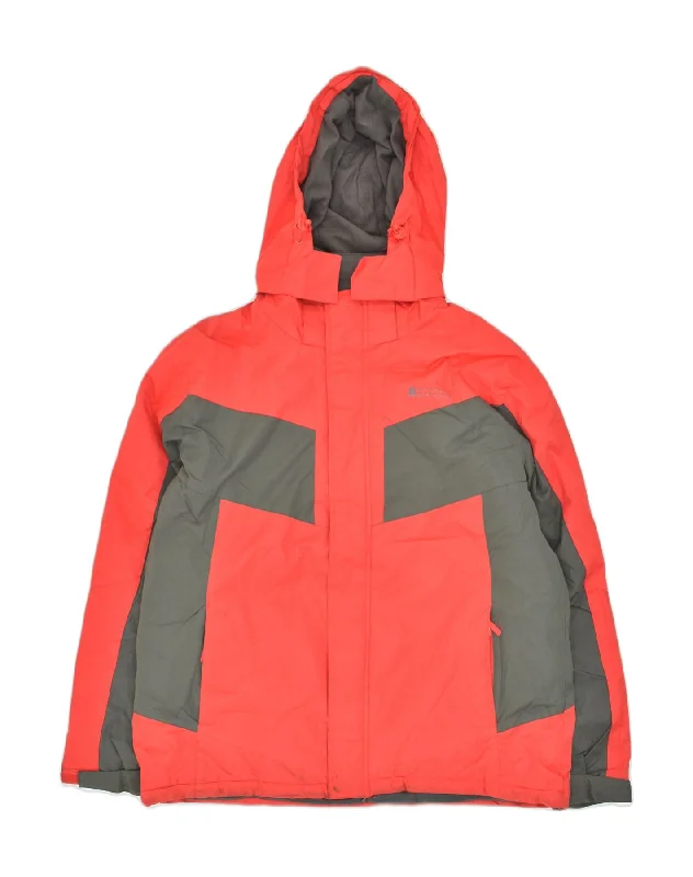 Chic-casual MOUNTAIN WAREHOUSE Mens Hooded Windbreaker Jacket UK 42 XL Red Colourblock