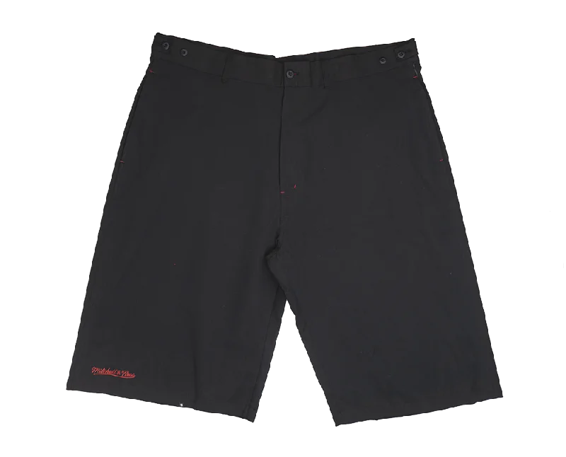 Slim fit MITCHELL & NESS TENNIS SHORTS BLACK - MQS604