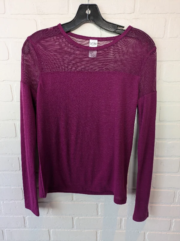 Light long sleeve Athletic Top Long Sleeve Collar By Victorias Secret In Purple, Size: Xs