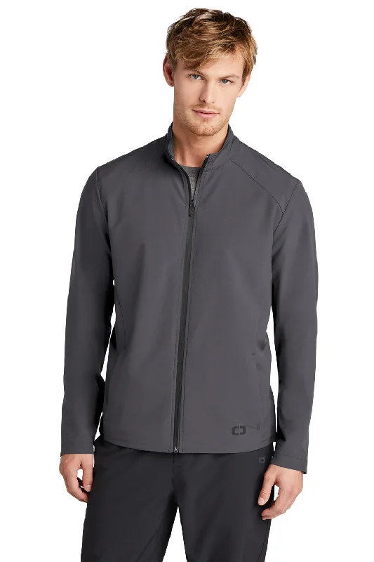 Sportwear-inspired  Ogio Mens Connection Water Resistant Full Zip Jacket - Tarmac Grey