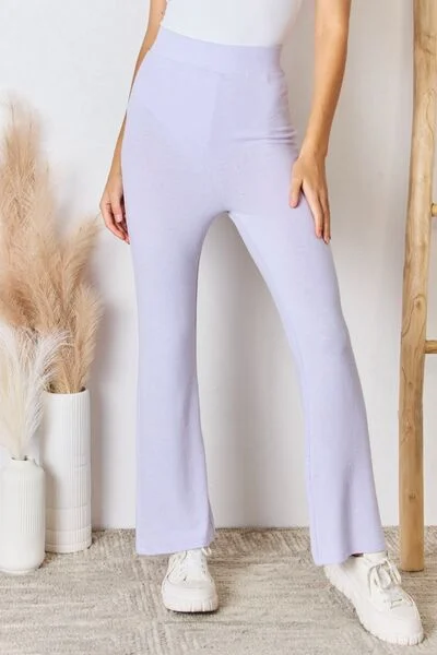 Flared pants RISEN High Waist Ultra Soft Knit Flare Pants