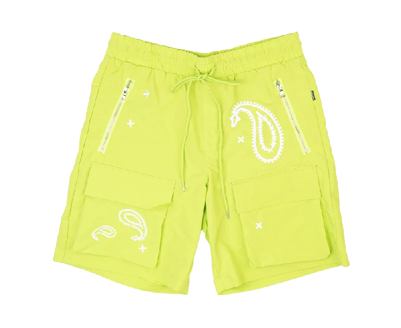 Loose fit EPTM CARGO LOUNGE SHORTS LIME - EASTON