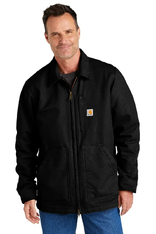 Utility-wear Carhartt Mens Sherpa Lined Full Zip Jacket - Black