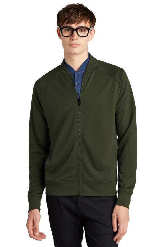 Off-duty Mercer+Mettle Mens Double Knit Full Zip Bomber Jacket - Townsend Green