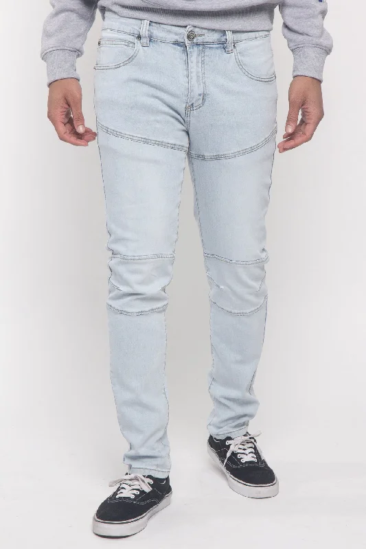 Low-rise Basic Moto Biker Denim Jeans