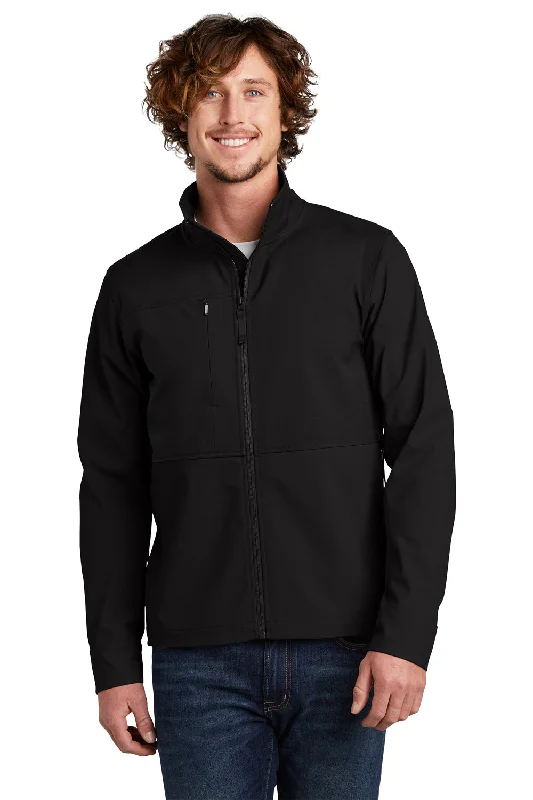 Lightweight-fit The North Face Mens Castle Rock Wind & Water Resistant Full Zip Jacket - Black - Closeout