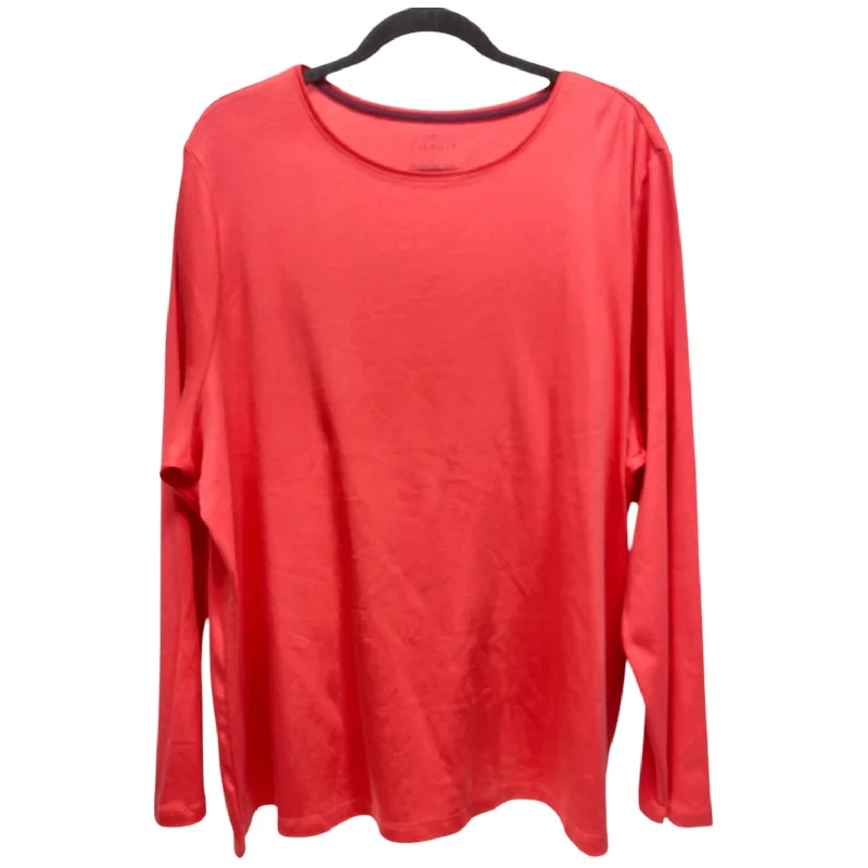 Modern fit Top Long Sleeve By Talbots In Coral, Size: 3x