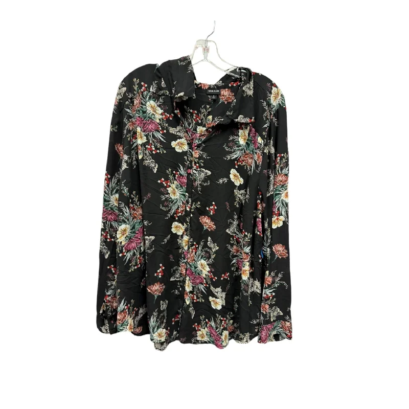 Fitted long sleeve Top Ls By Torrid In Black, Size:4X