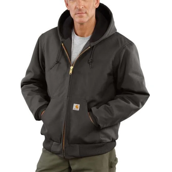 Customized-fit Duck Active Jacket - Quilted Flannel Lined - Gravel