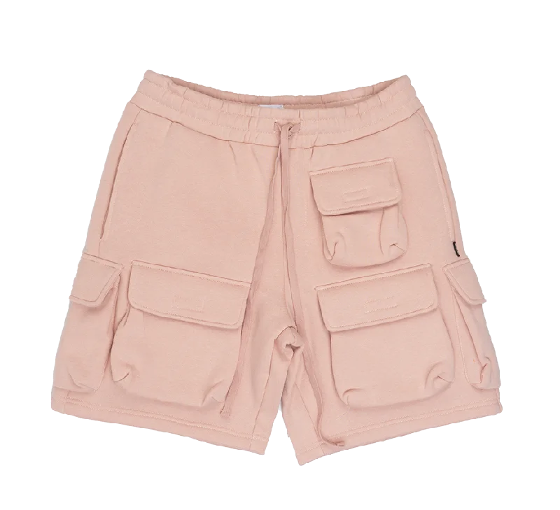 Patterned pants EPTM CARGO SWEATSHORTS PINK - STUDIO