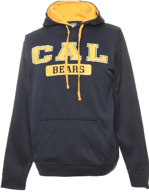 Hypebeast-style Football Navy Hooded Sports Sweatshirt - L