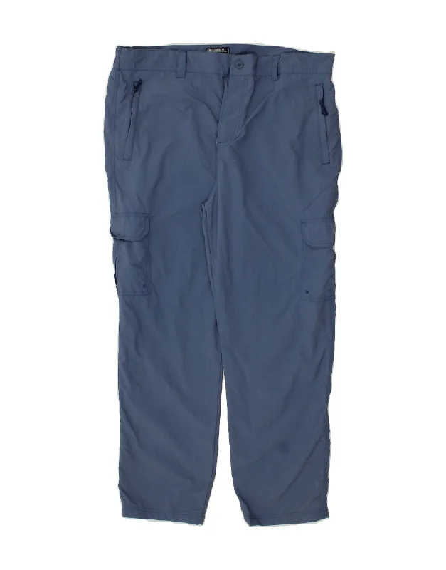 Casual denim MOUNTAIN WAREHOUSE Mens Hiking Cargo Trousers W42 L30 Blue Nylon