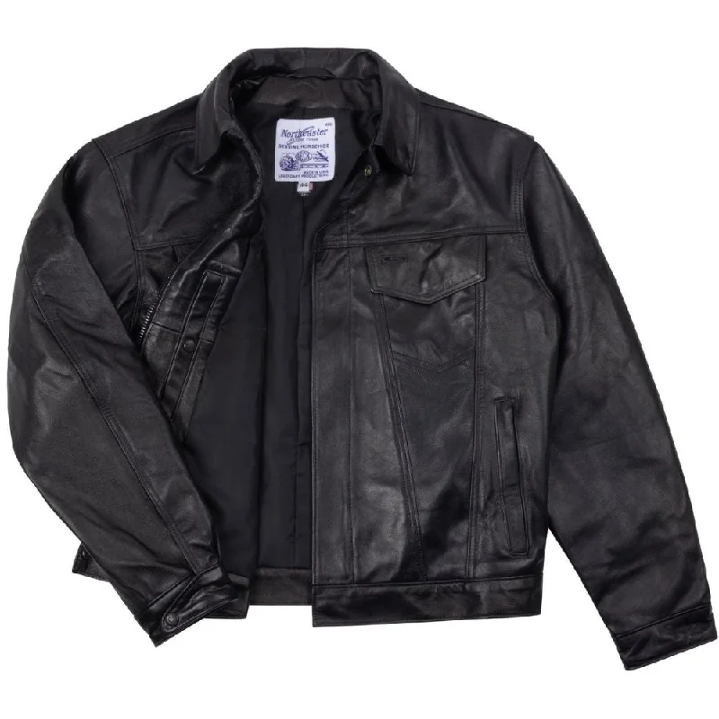 Sportwear-inspired  BECK® 501 Trucker Style Genuine Horsehide Motorcycle Jacket