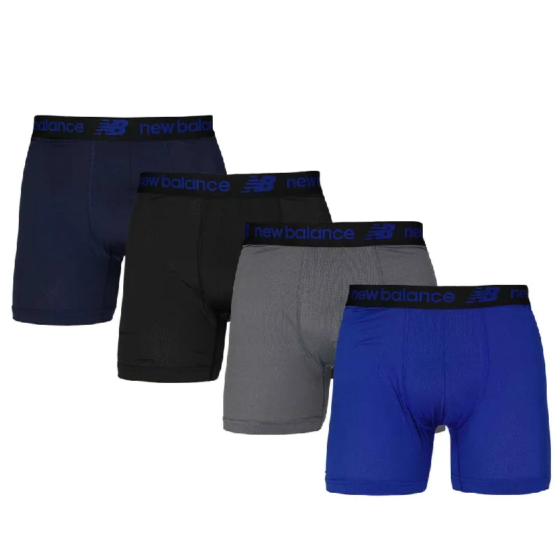 Designer New Balance - Men's 4 Pack Mesh Boxer Brief (NB 3015-4-555)