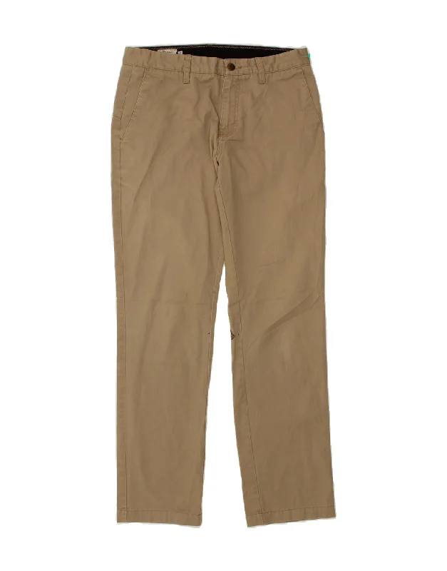 Colored denim VOLCOM Mens Straight Chino Trousers  W30 L31 Beige Cotton