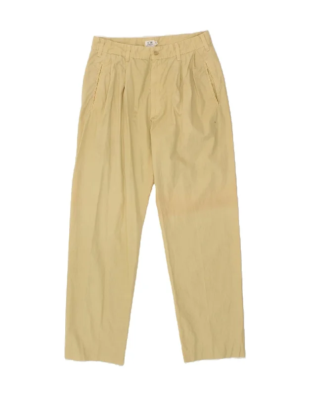 Acid-wash C.P. COMPANY Mens Pegged Chino Trousers IT 48 Medium W30 L31 Beige Cotton