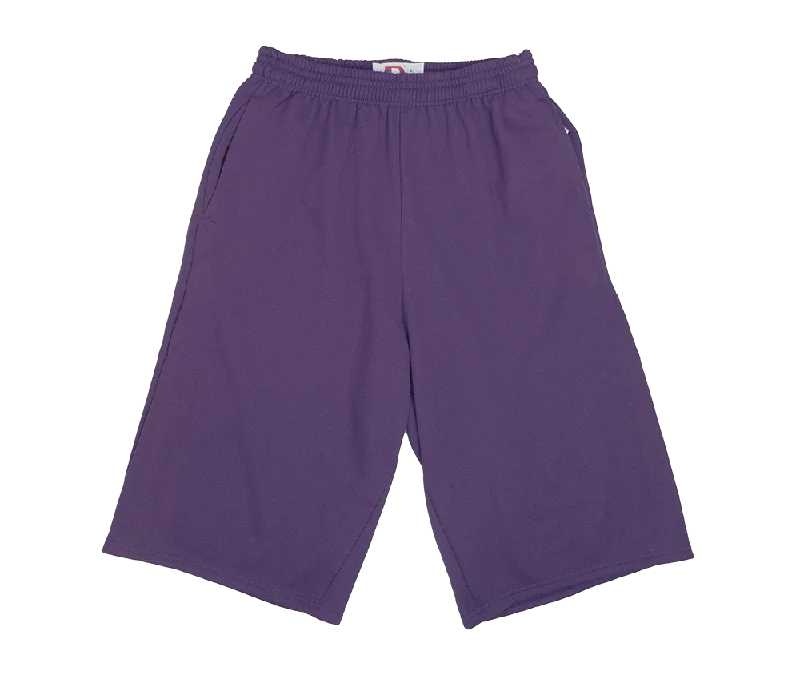 Fitted style DODGE SOLID FLEECE SHORTS PURPLE - DGR001