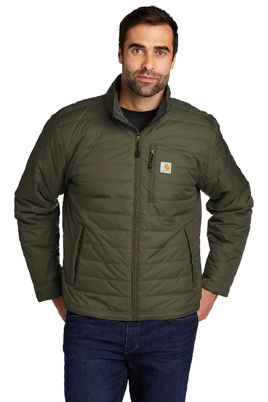 Comfy-wear Carhartt Mens Gilliam Wind & Water Resistant Full Zip Jacket - Moss Green