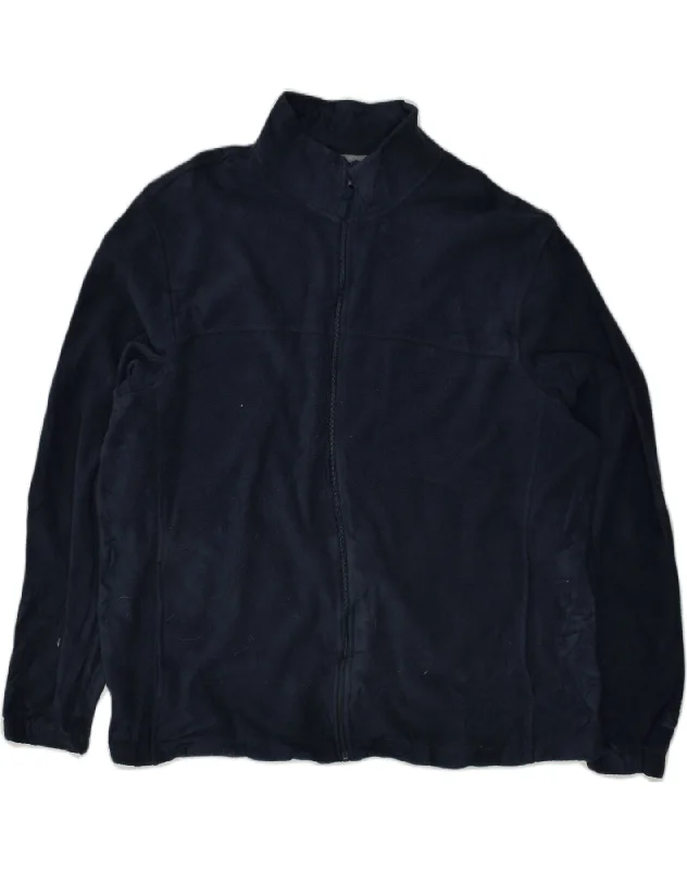 Slim-fit STARTER Mens Fleece Jacket Size 46-48  XL Navy Blue Polyester