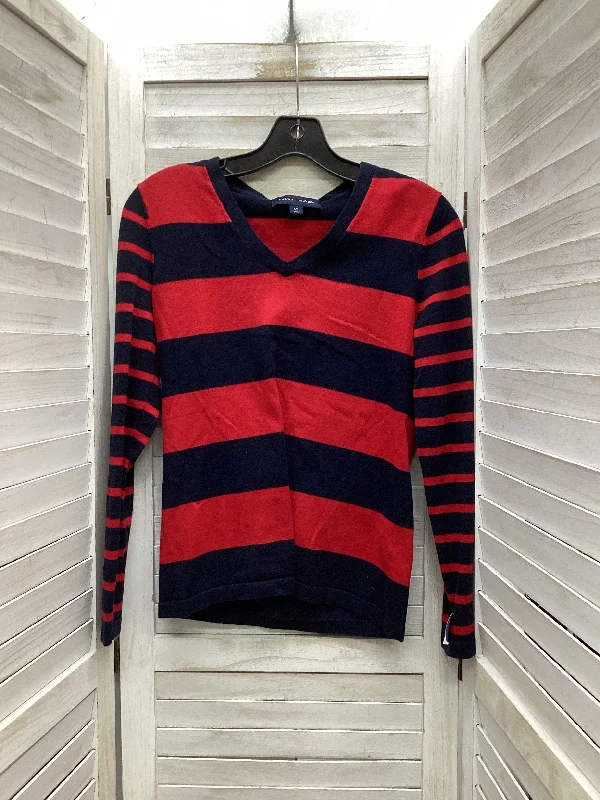 Basic shirt Top Long Sleeve By Tommy Hilfiger In Striped Pattern, Size: S