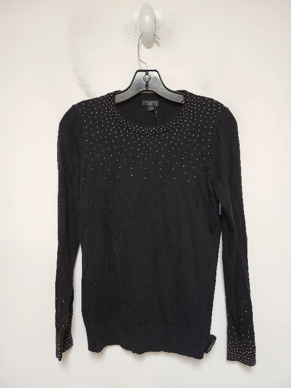 Sporty long sleeve Top Long Sleeve By Ann Taylor In Black, Size: Sp