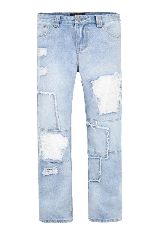 Printed pants Men's Baggy Fit Heavy Distressed Denim Jeans