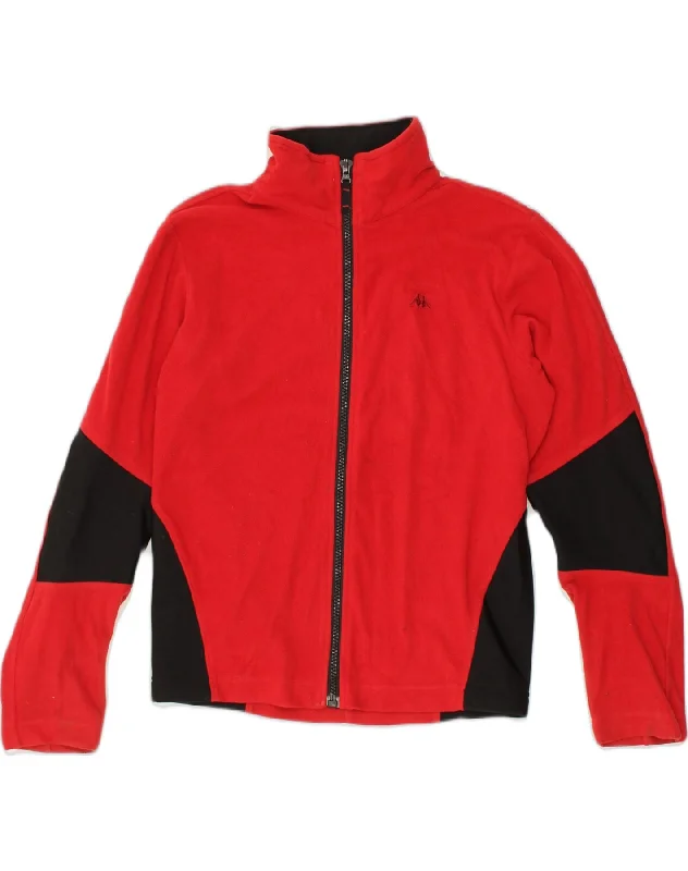 Relaxed-wear KAPPA Mens Fleece Jacket UK 38 Medium Red Polyester