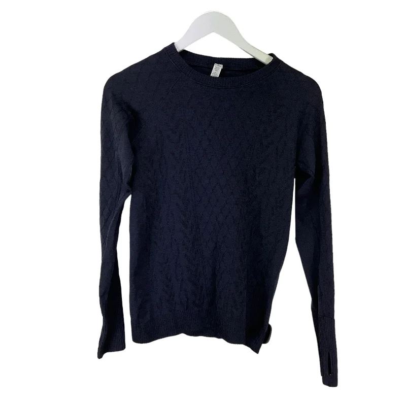 Classic fit Athletic Top Long Sleeve Crewneck By Lululemon In Navy, Size: 6