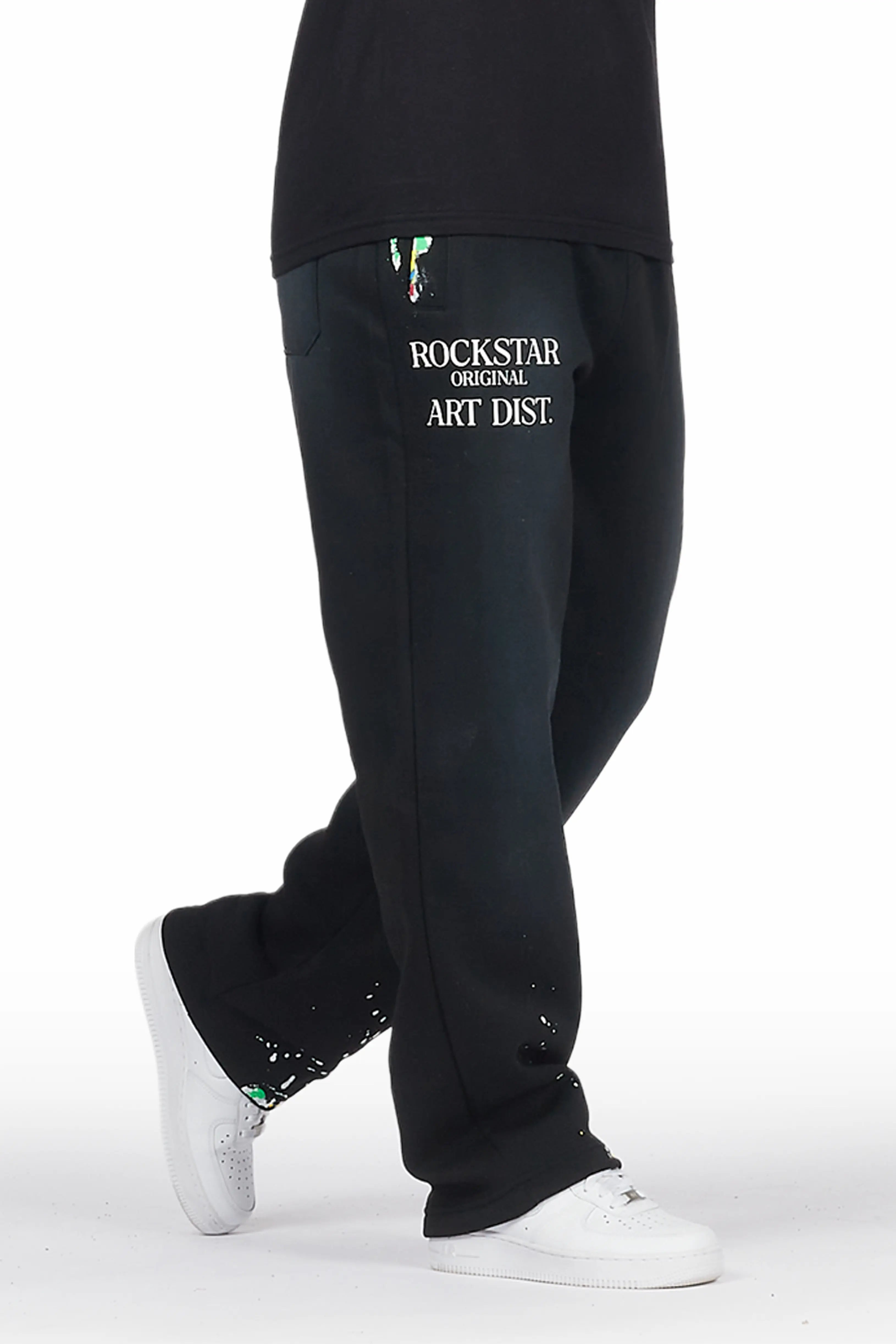 Bootcut pants Alix Black Baggy Fit Sweatpants