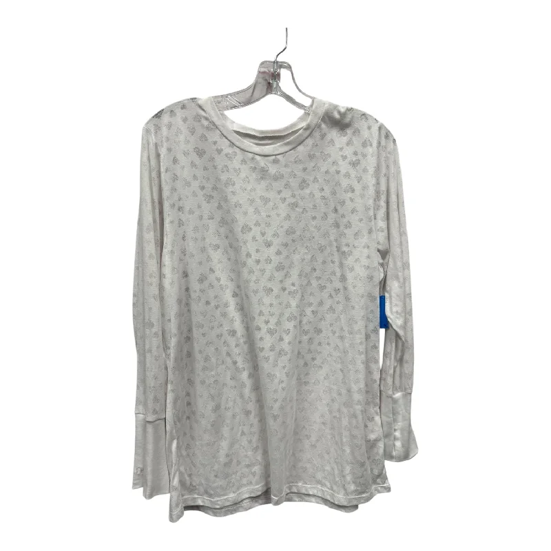 Slim fit Top Ls By Cme In White, Size:2X