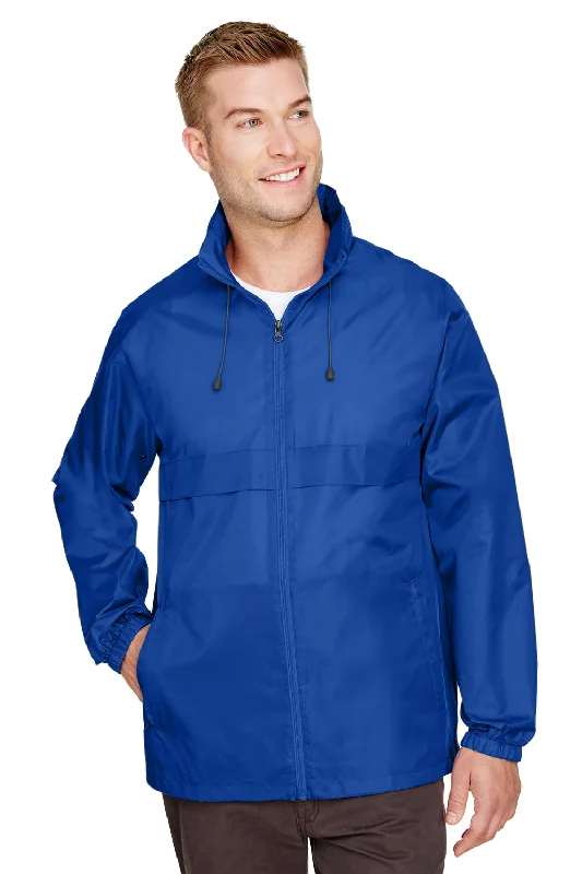 Chic-casual Team 365 Mens Zone Protect Water Resistant Full Zip Hooded Jacket - Royal Blue