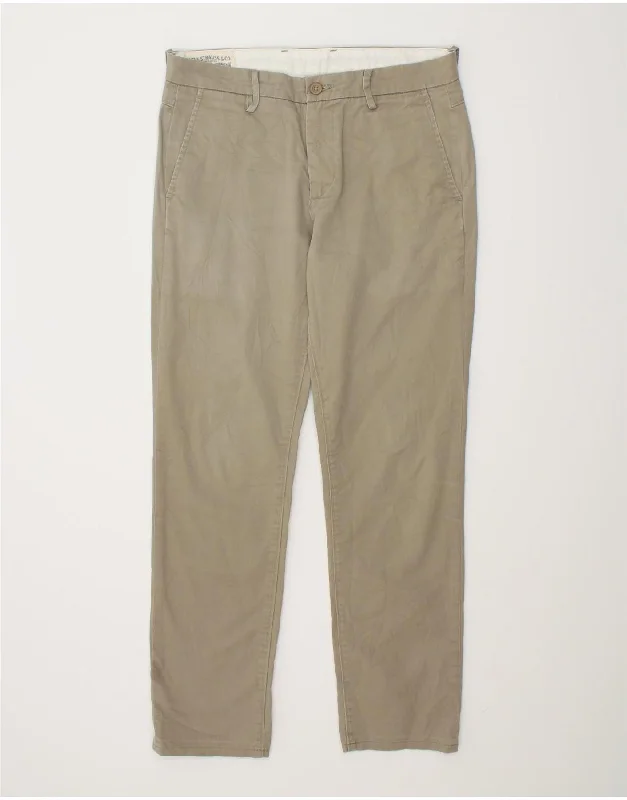 Jogger denim LEVI'S Mens Straight Chino Trousers W32 L32  Beige Cotton