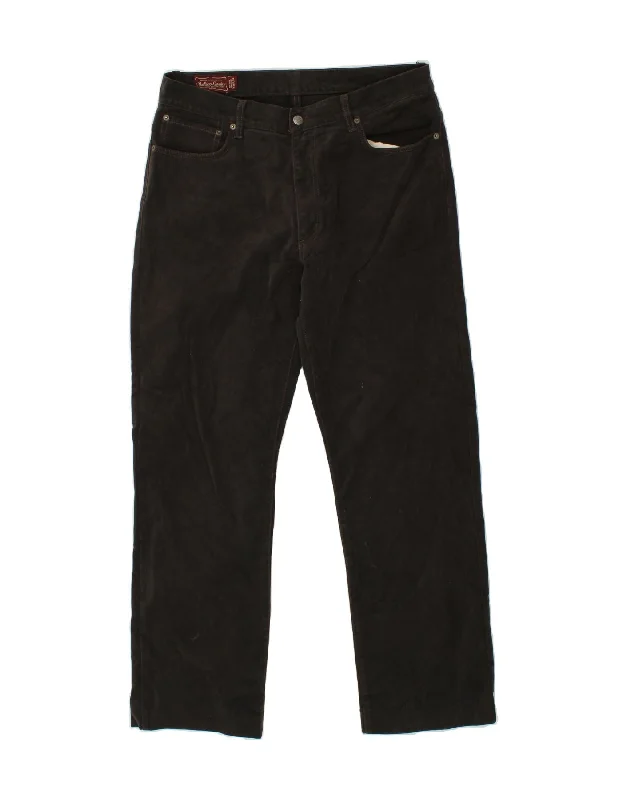 Checkered denim MARLBORO CLASSICS Mens Straight Jeans W38 L34  Black Cotton