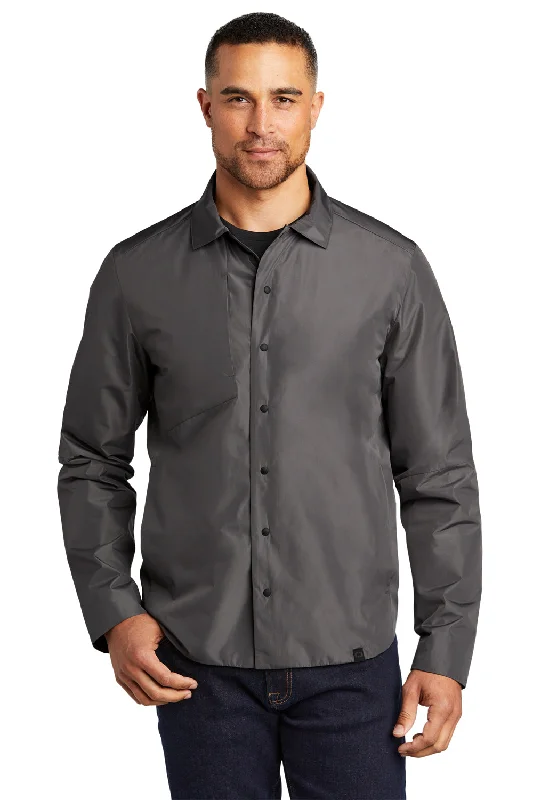 Trendy Ogio Mens Water Resistant Reverse Button Down Shirt Jacket - Gear Grey